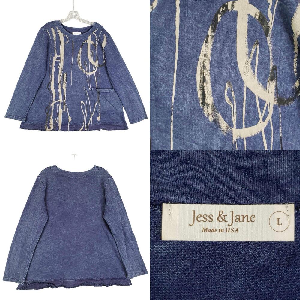 Jess & Jane Blue Long Sleeve Top